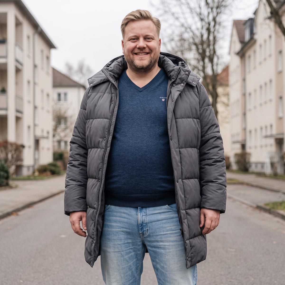 Pierre Cardin Parka, wind- und wasserdicht grau