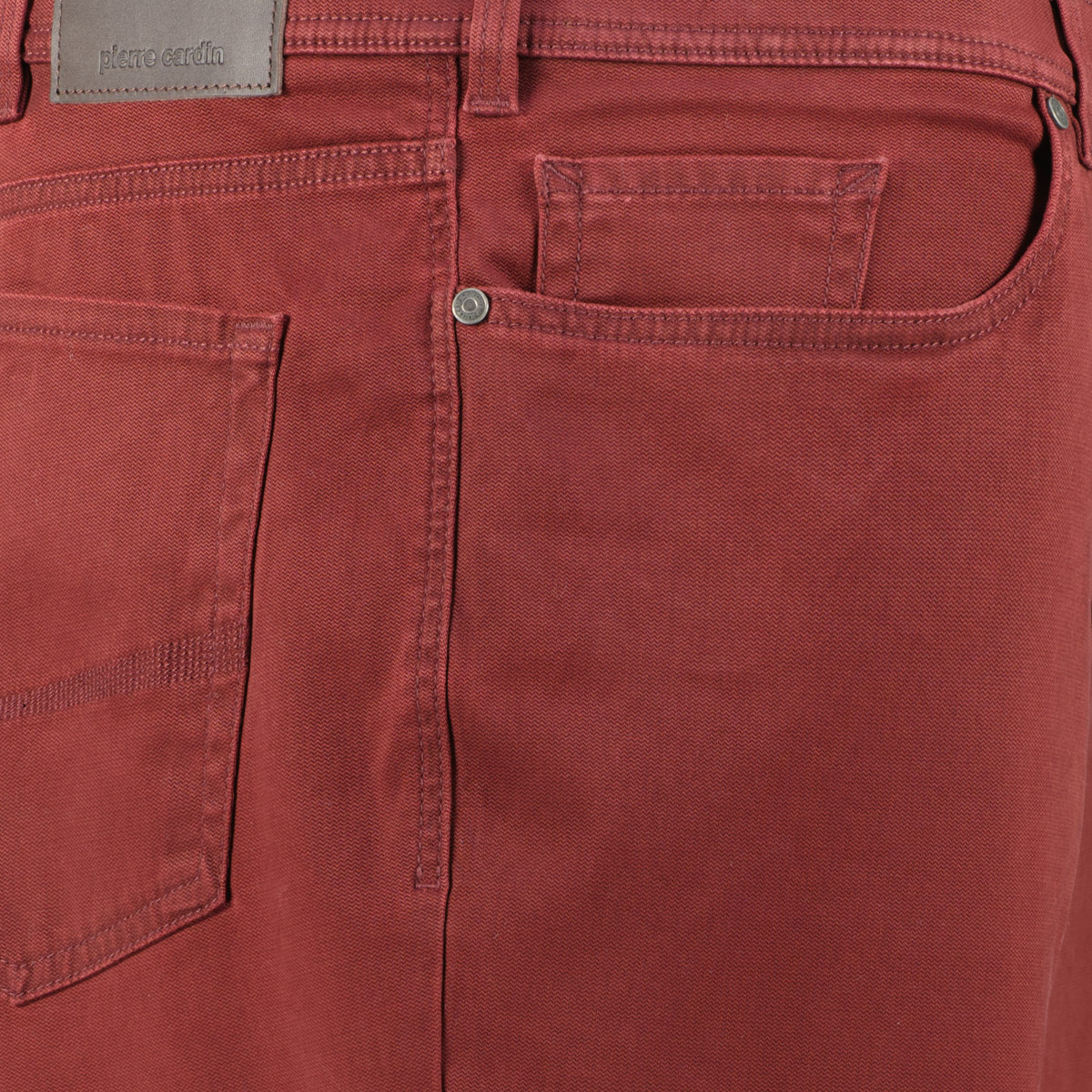 Pierre Cardin Hose "PC-Lyon" in FutureFlex-Qualität, Tapered Fit weinrot