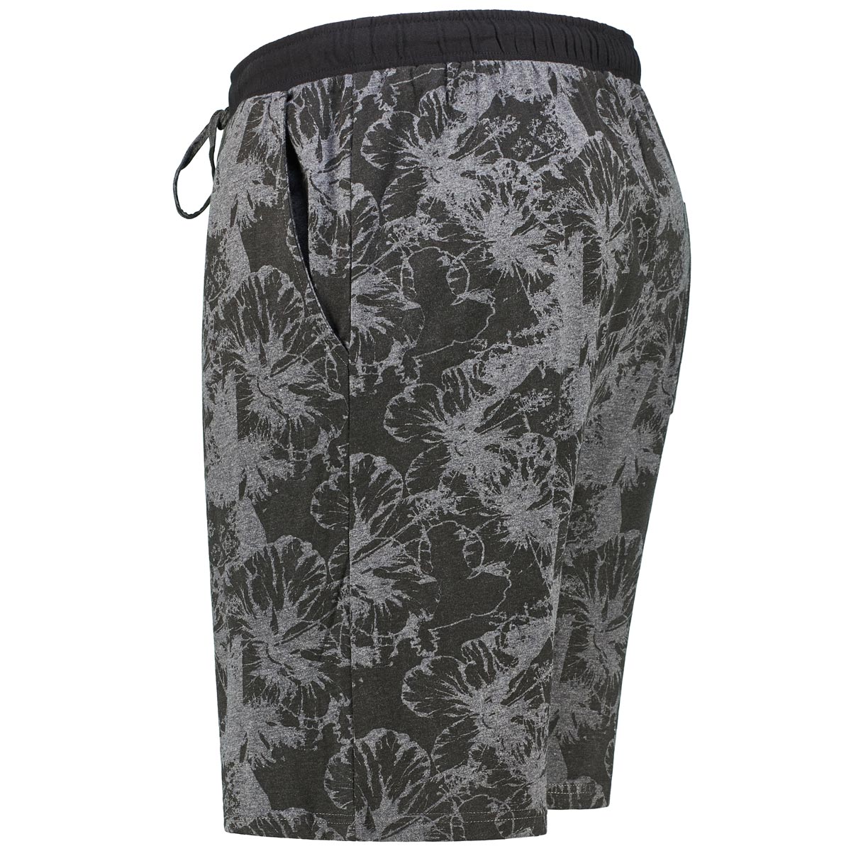 ADAMO Kurze Jogginghose mit Allover-Print anthrazit