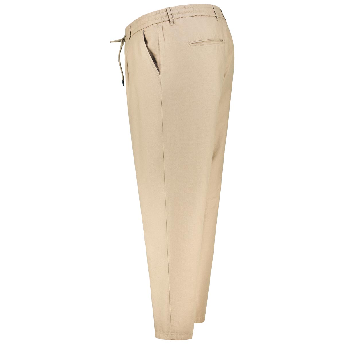 Lerros Chino mit Leinen, Tapered Fit sand
