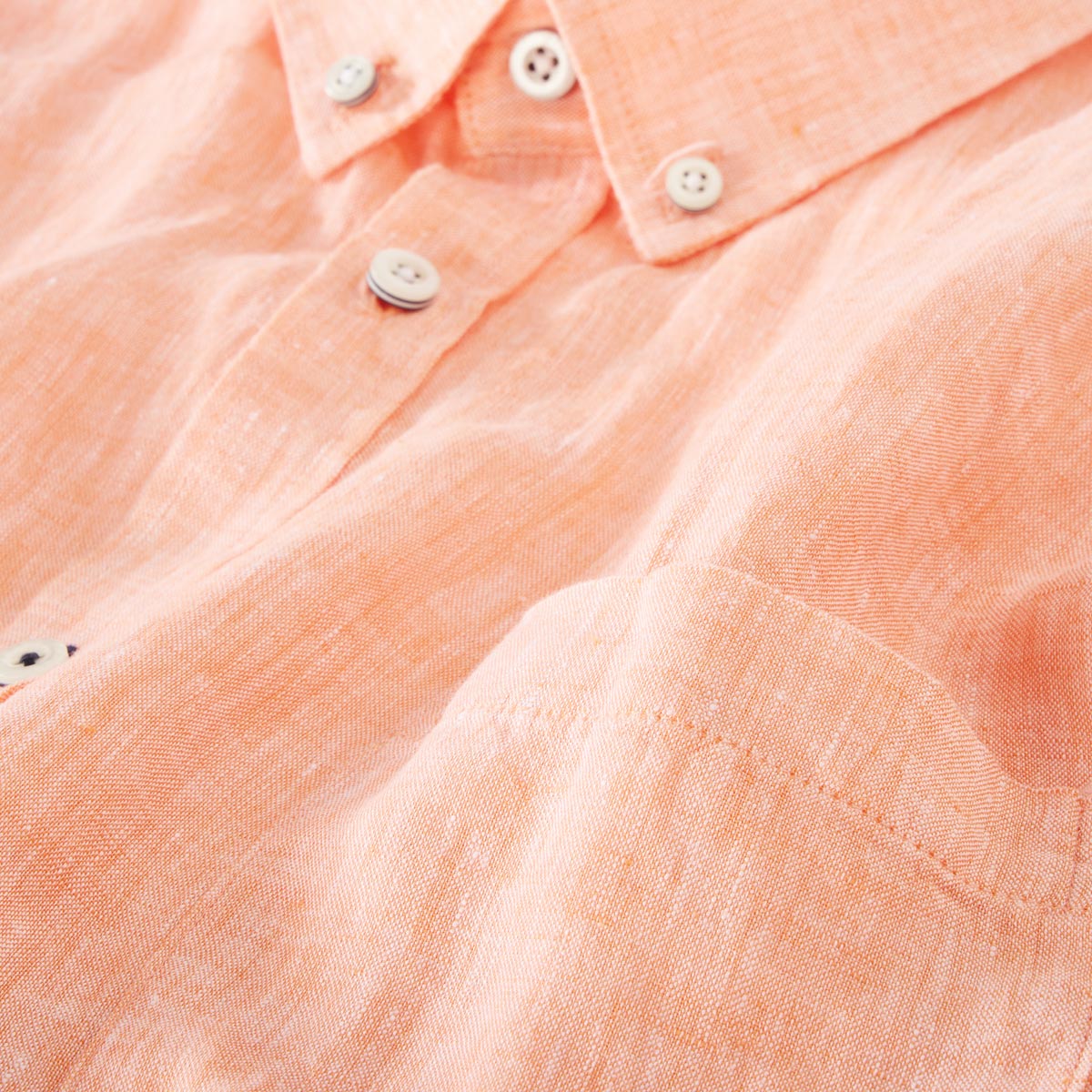 Pfundskerl Freizeithemd aus Leinen orange