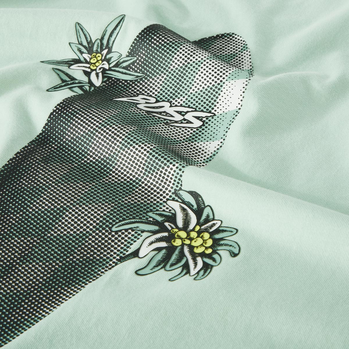 BOSS T-Shirt mit Print auf Vorder- und Rückseite mint