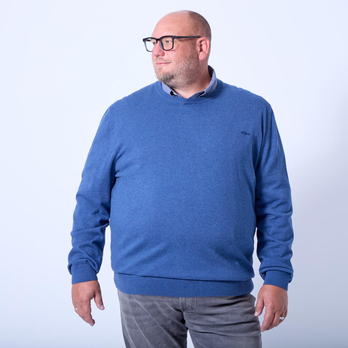 s.Oliver Feinstrickpullover aus Baumwolle schwarz