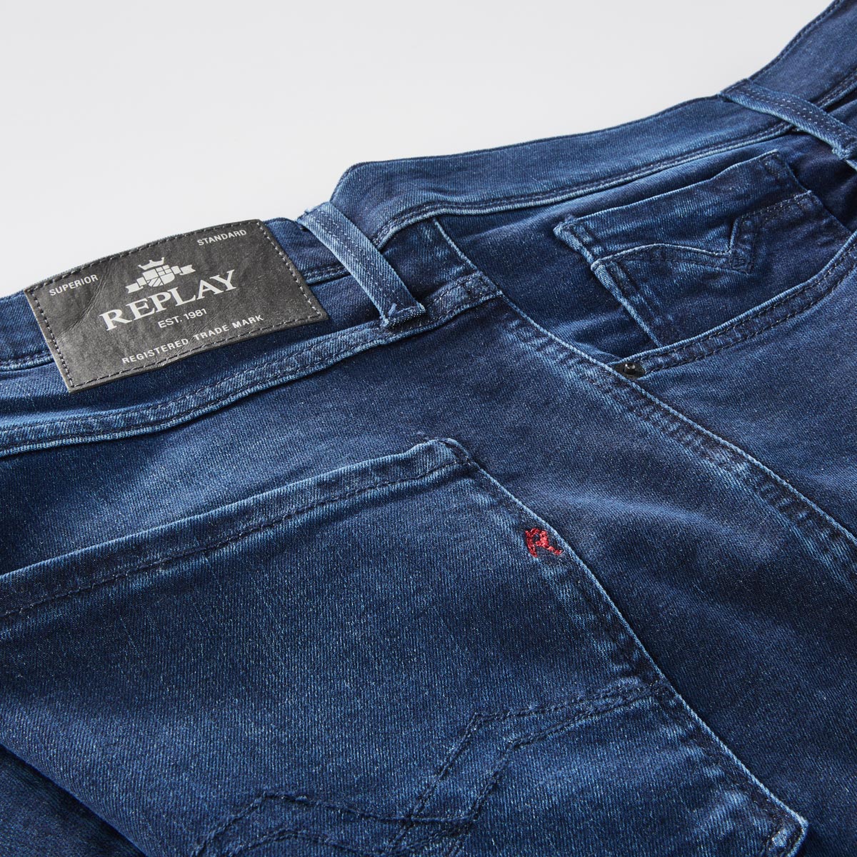 Replay Stretch-Jeans "Anbass", Slim Fit blau