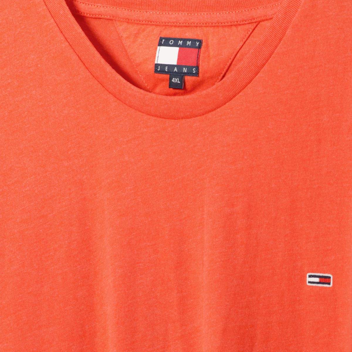 Tommy Jeans T-Shirt aus Materialmix orange