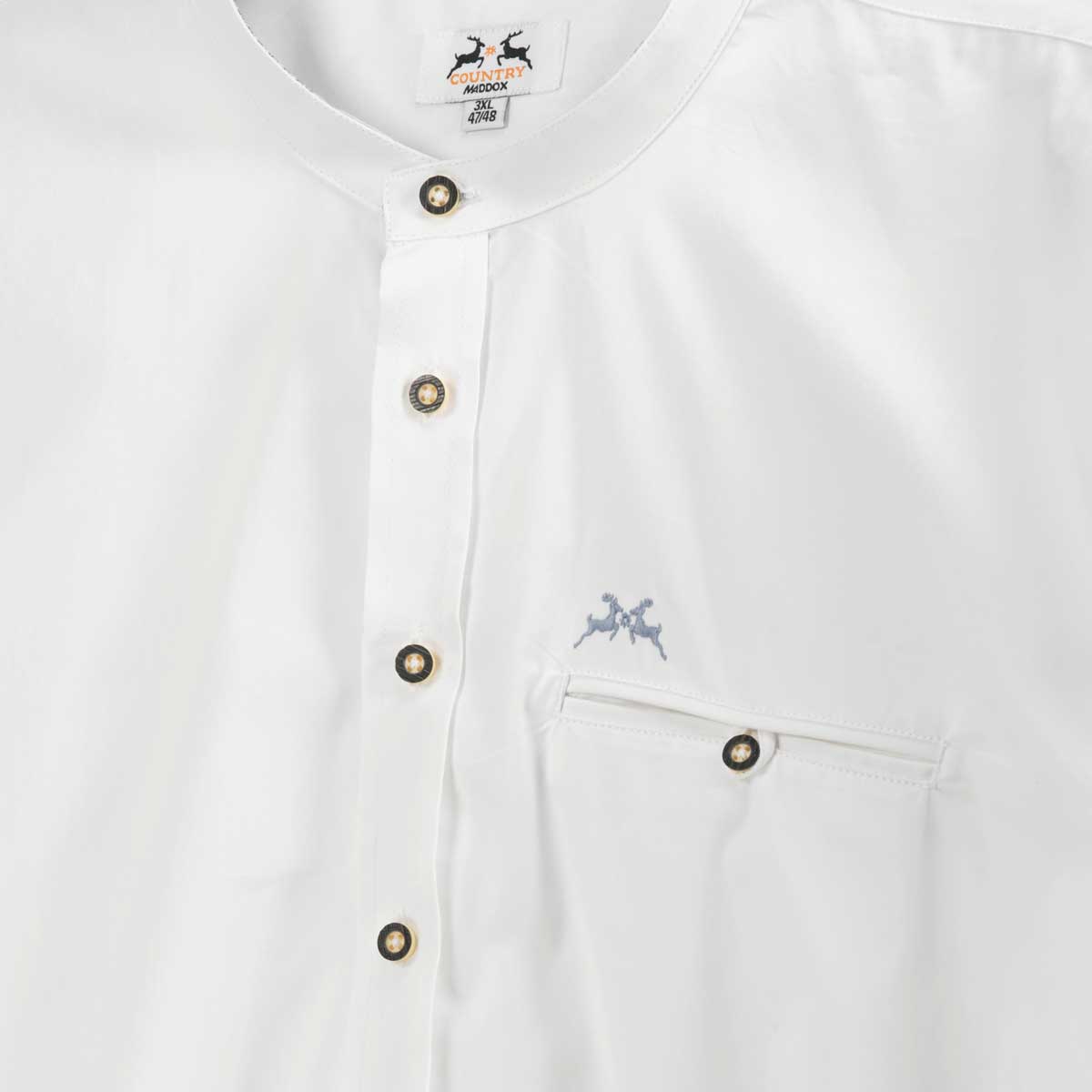 Maddox Trachtenhemd mit Elasthan weiß