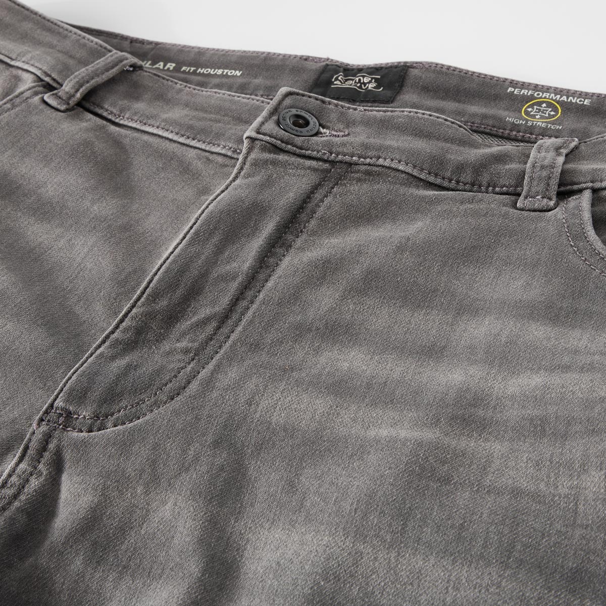 camel active fleXXXactive® Jeans-Shorts "Houston" grau