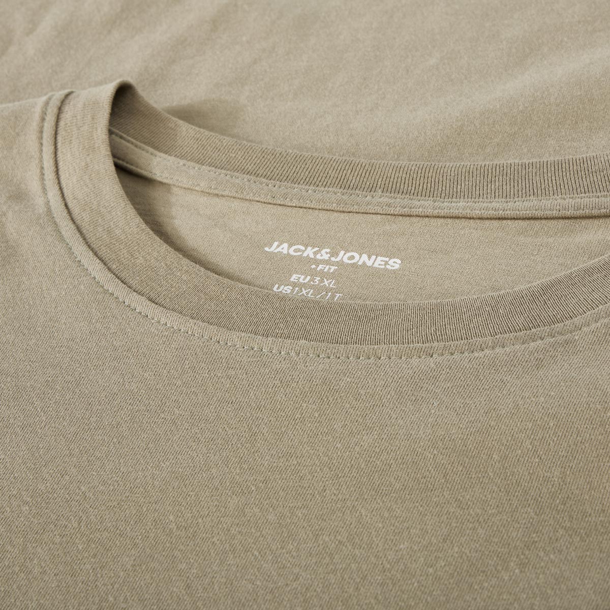 Jack&Jones T-Shirt mit Label-Print Farbe oliv Größe: 3XL günstig online kaufen