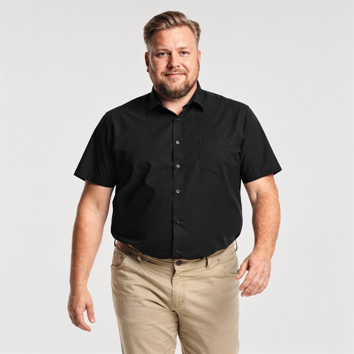 Pfundskerl Businesshemd aus reiner Baumwolle schwarz