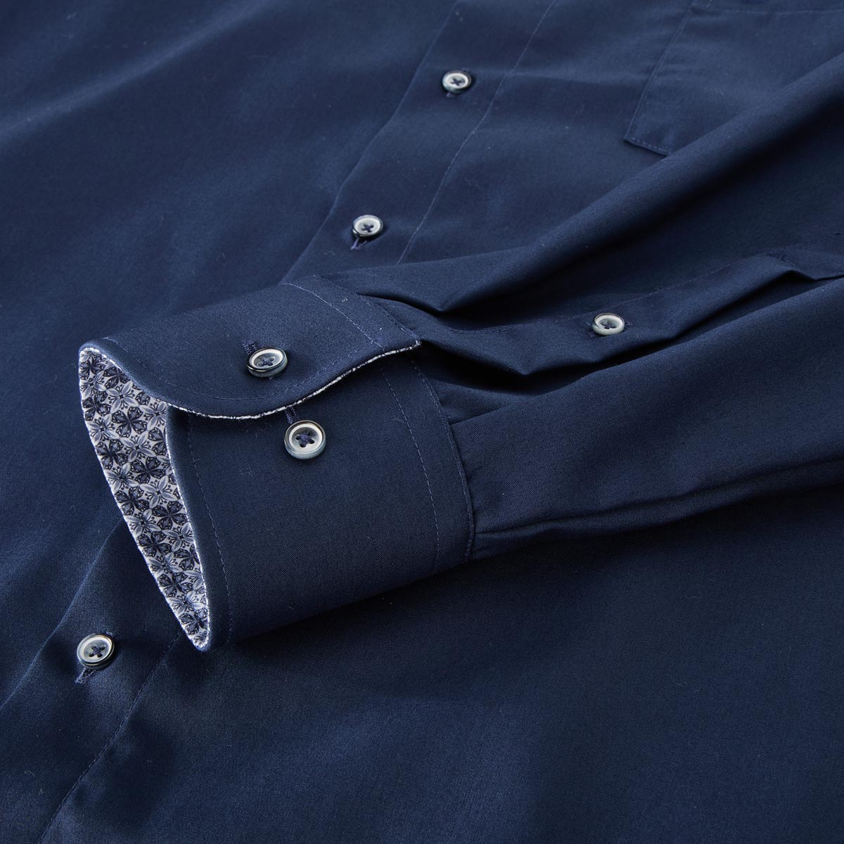 CASA MODA Businesshemd aus Baumwolle jeansblau