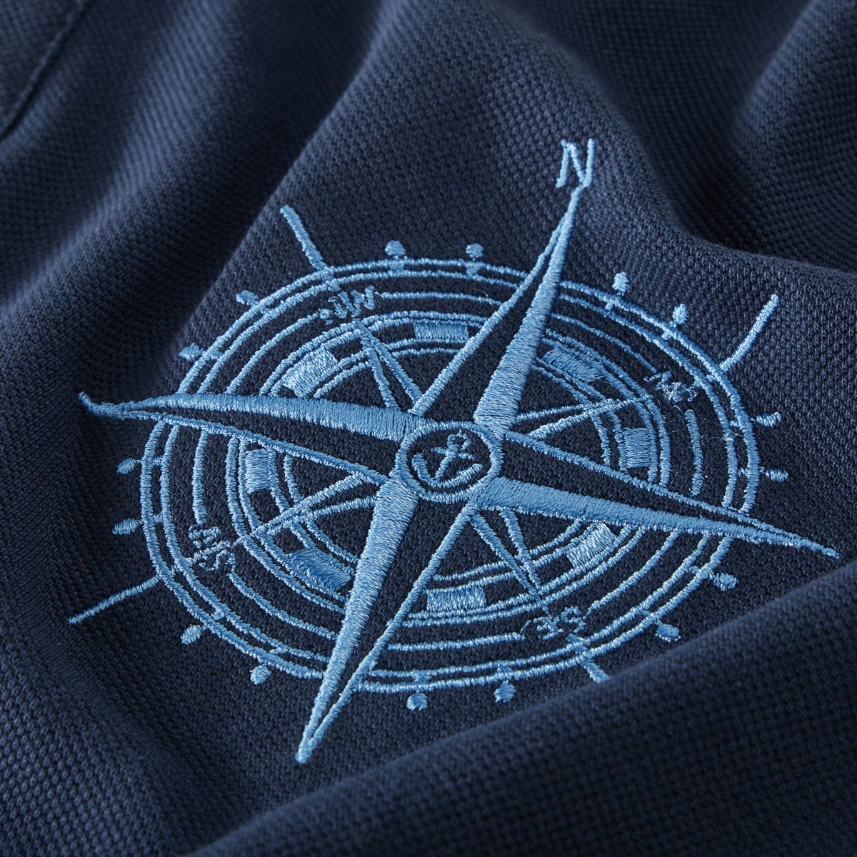 North Poloshirt mit Stickerei dunkelblau