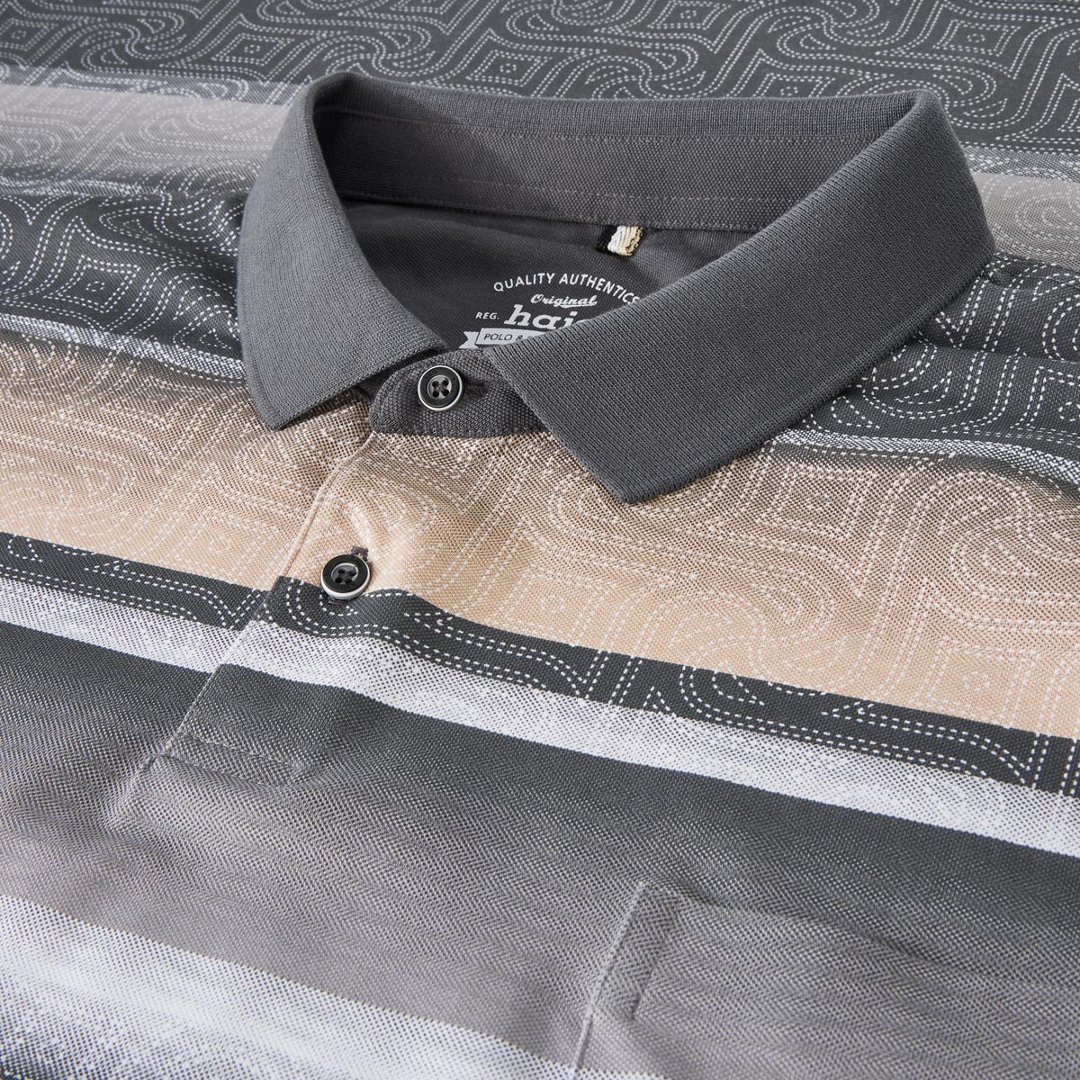 Hajo Poloshirt mit Stretch schwarz