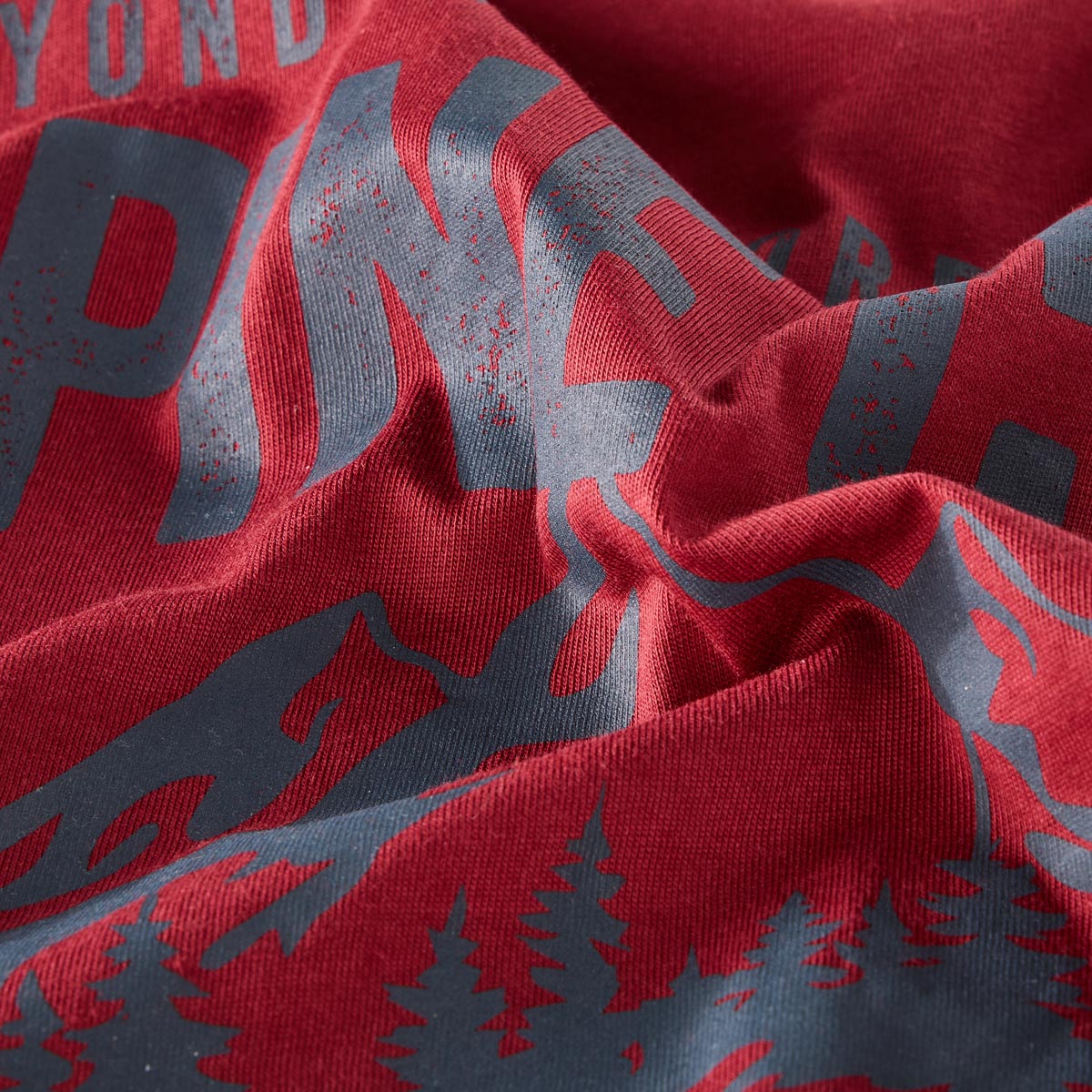 Lerros T-Shirt mit Motiv-Print dunkelrot