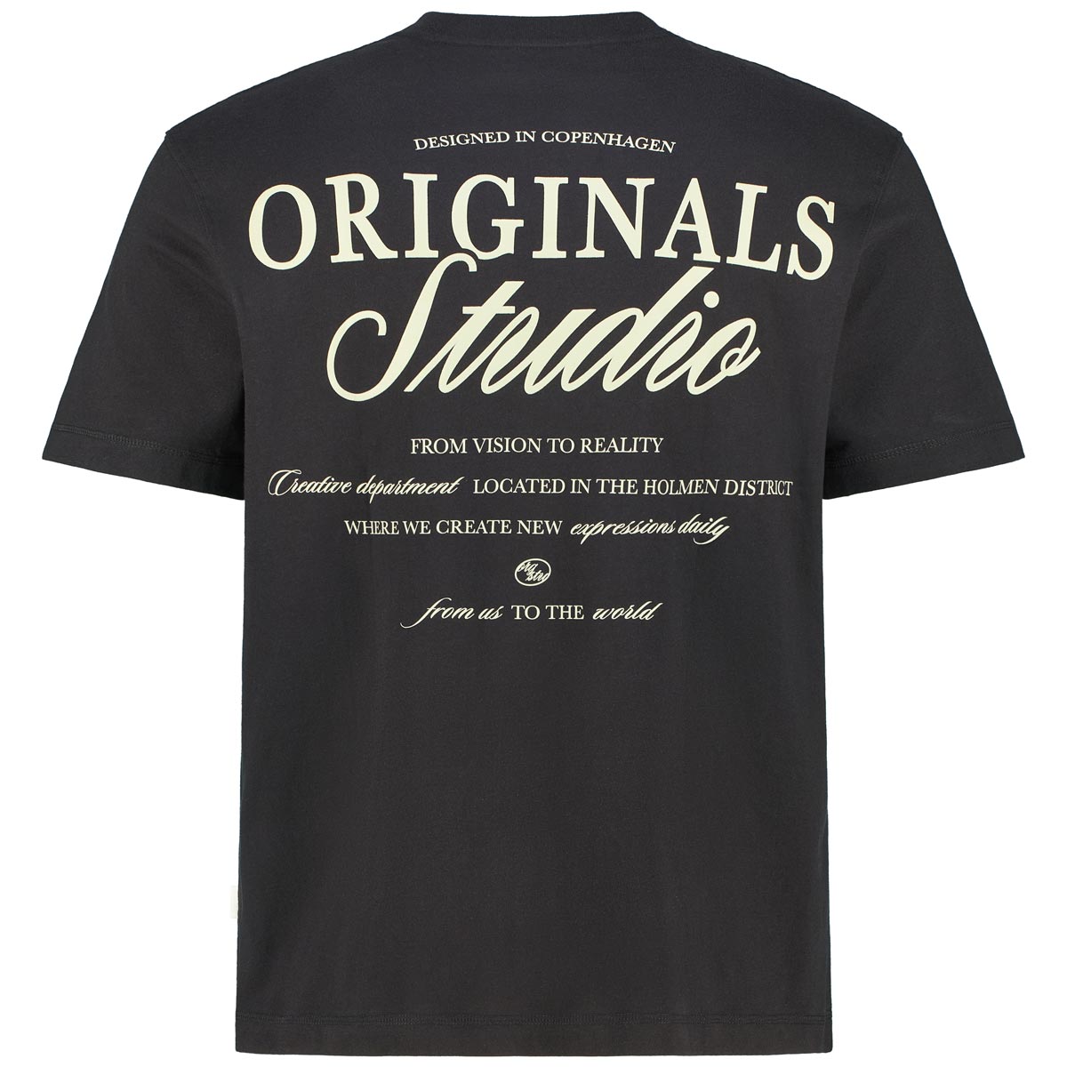 Jack&Jones T-Shirt mit Print auf Vorder- und Rückseite schwarz