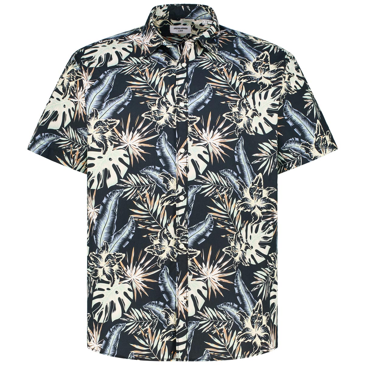 Jack&Jones Freizeithemd mit floralem Muster Farbe schwarz Größe: 3XL günstig online kaufen