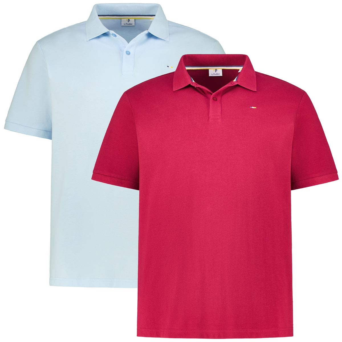 Pfundskerl Doppelpack Poloshirt mit Polokragen Farbe beere/hellblau Größe: günstig online kaufen