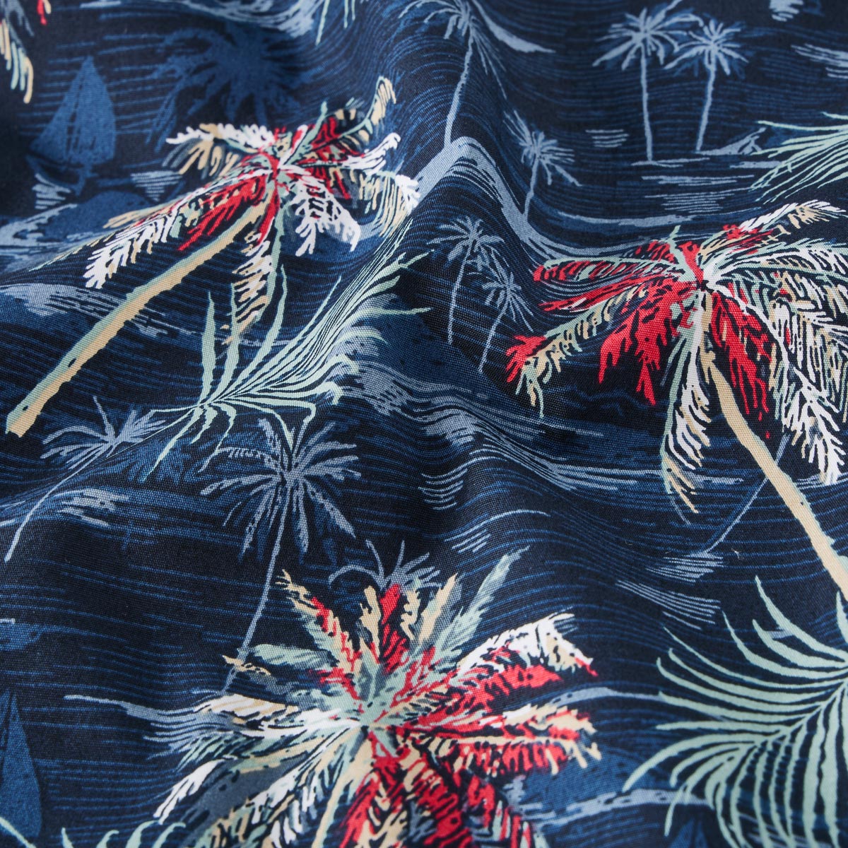 CASA MODA Freizeithemd mit Allover-Muster blau