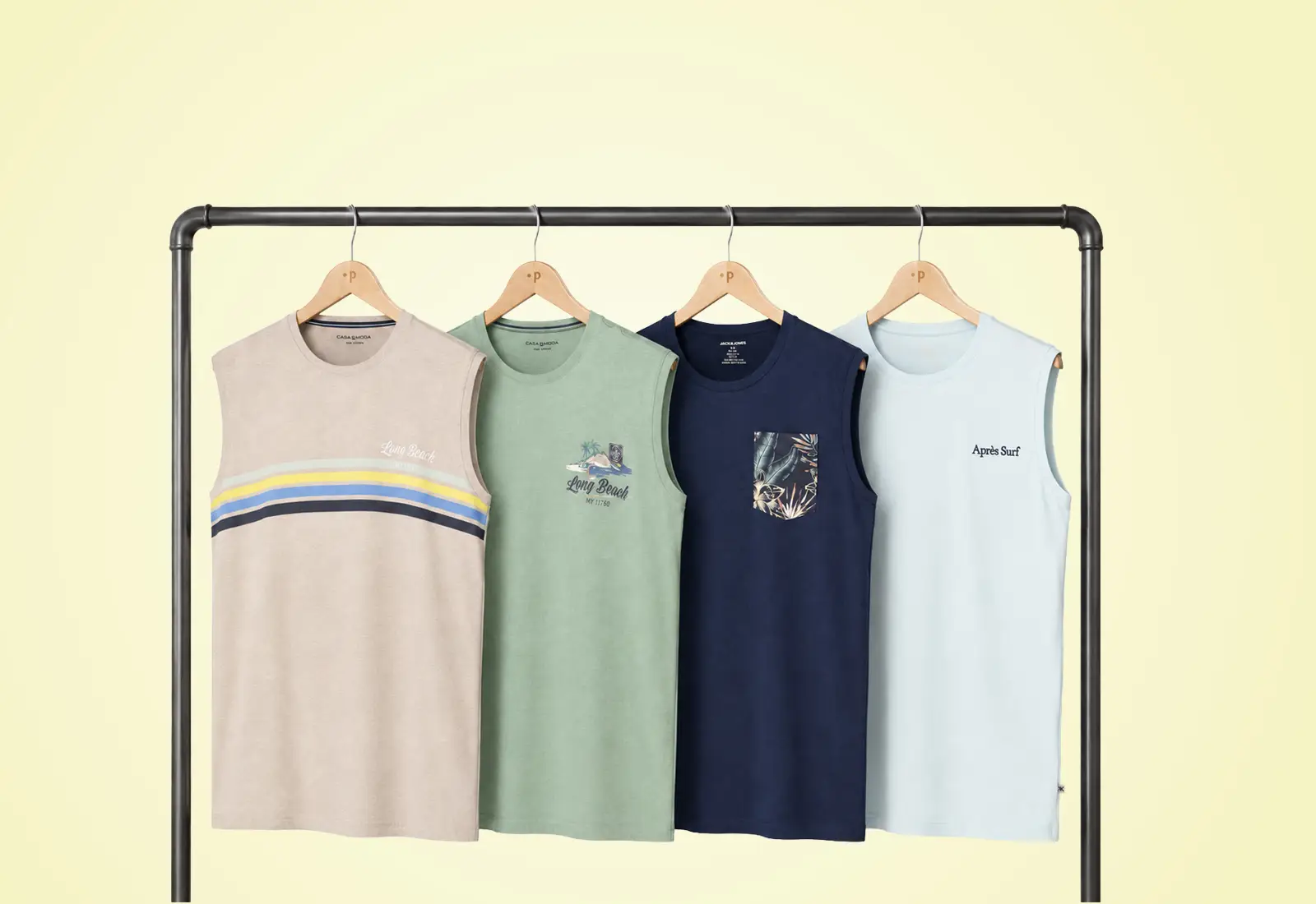 Tanktops in sommerlichen Farben für Herren in großen Größen, leicht, bequem und perfekt für warme Tage
