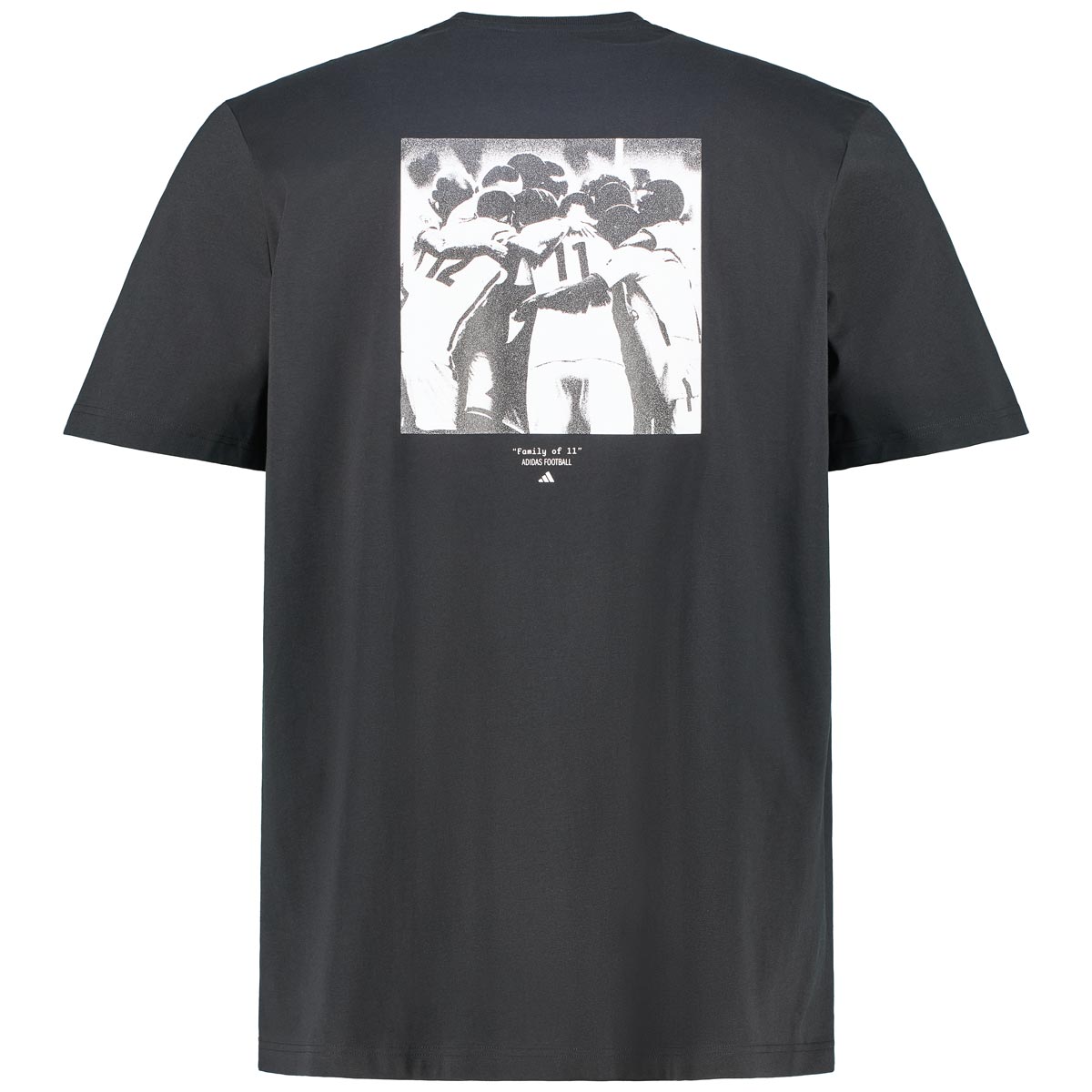adidas T-Shirt mit Print auf Vorder- und Rückseite schwarz