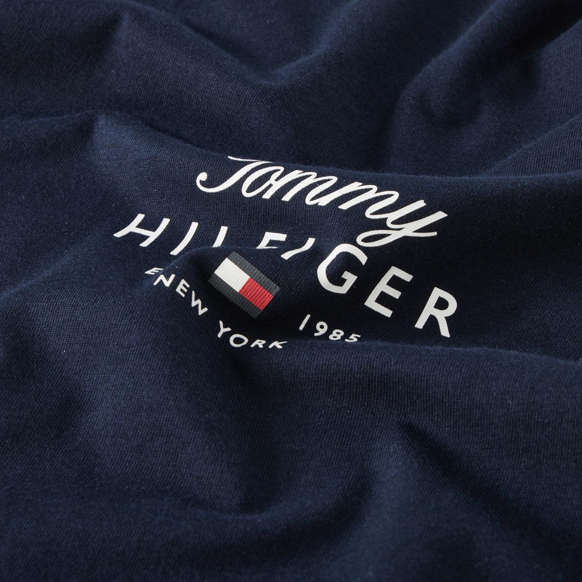Tommy Hilfiger T-Shirt mit Label-Print marine