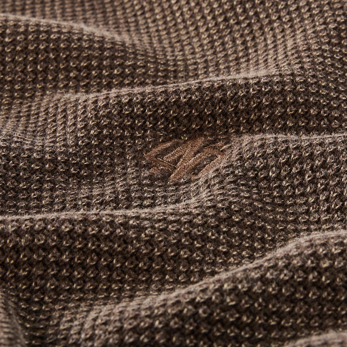 North Pullover mit Struktur dunkelbraun