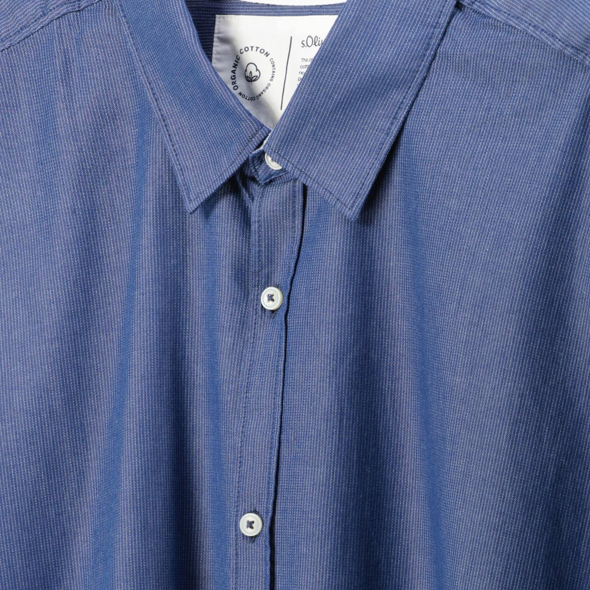 s.Oliver Freizeithemd aus Baumwolle blau