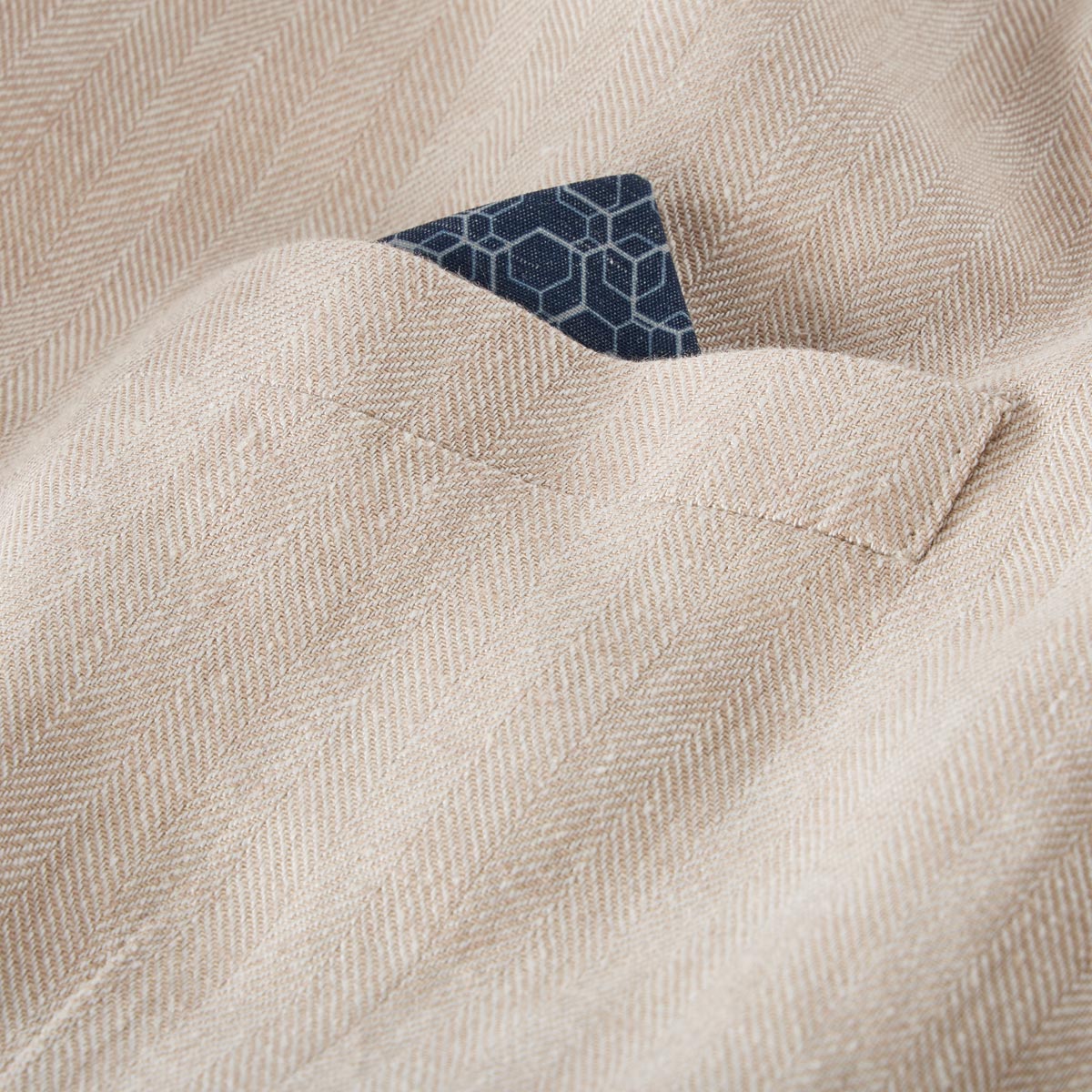 Calamar Sakko mit Leinen beige