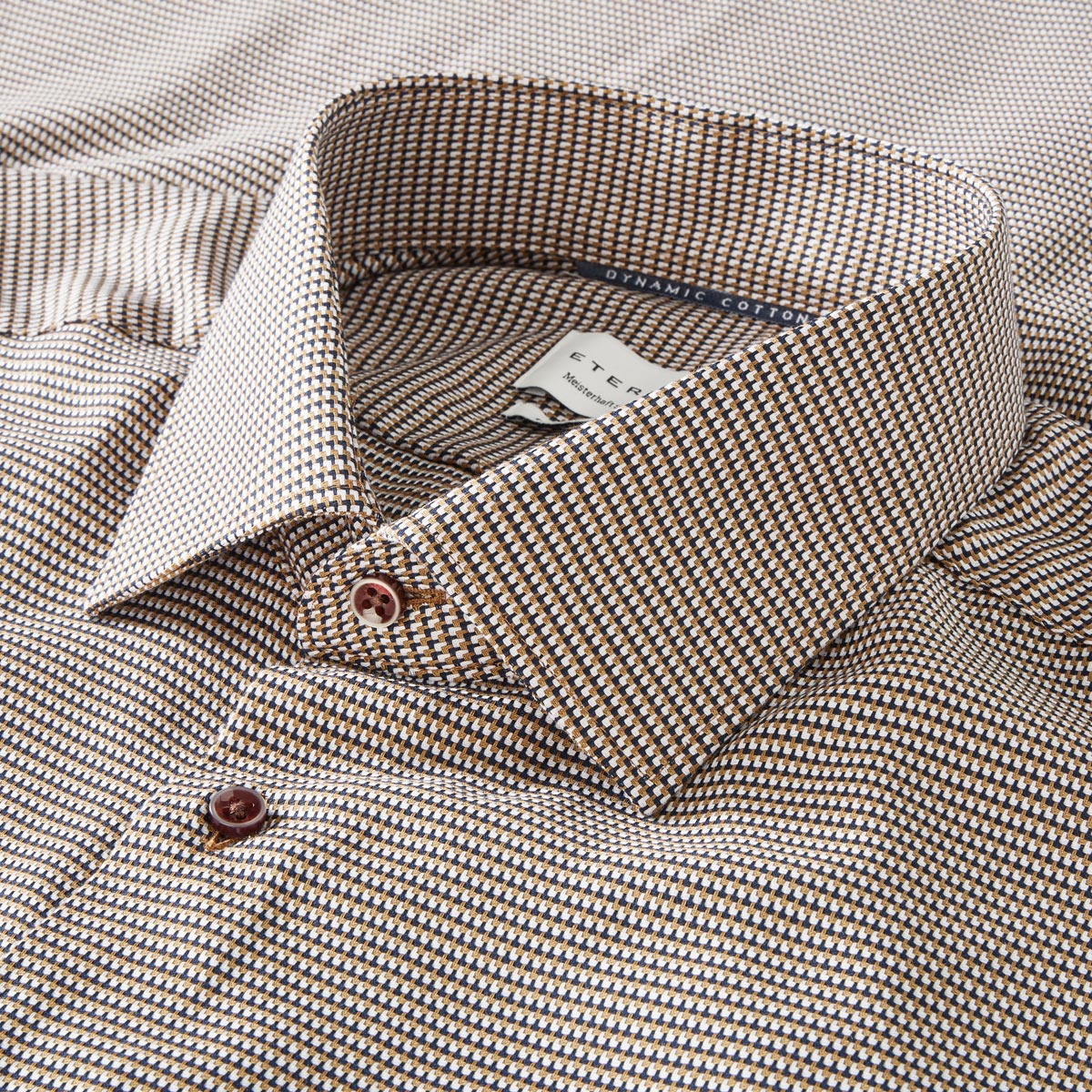 ETERNA Businesshemd aus "Dynamic Cotton™", bügelfrei  beige/braun