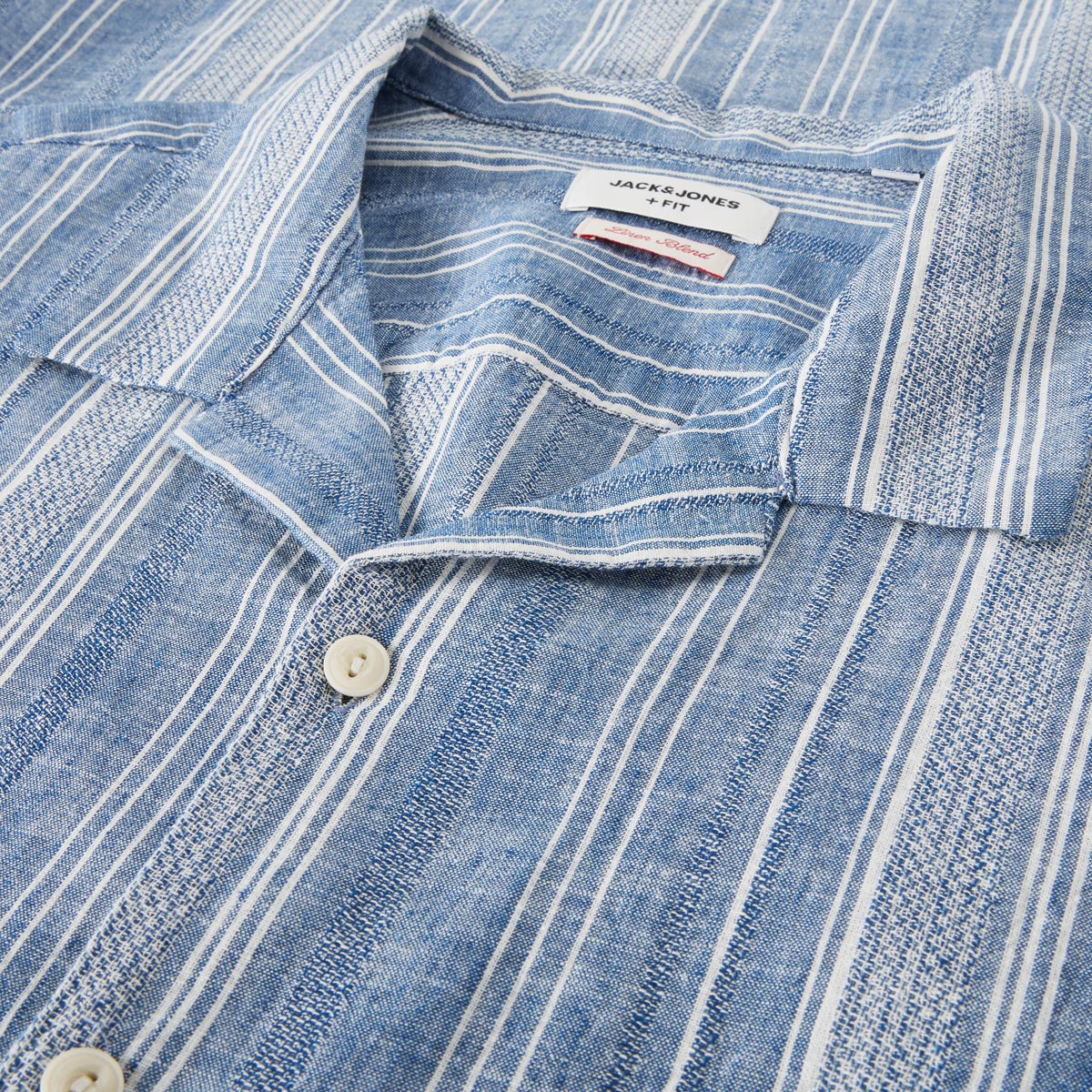 Jack&Jones Freizeithemd mit Leinen blau
