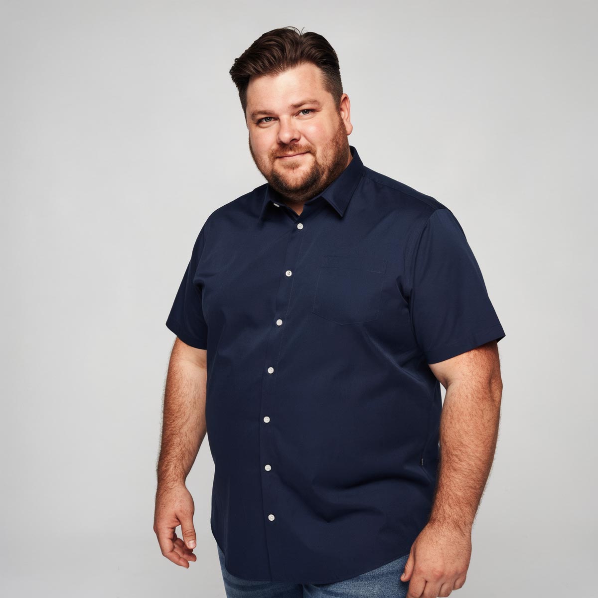 Pfundskerl Businesshemd mit Elasthan dunkelblau