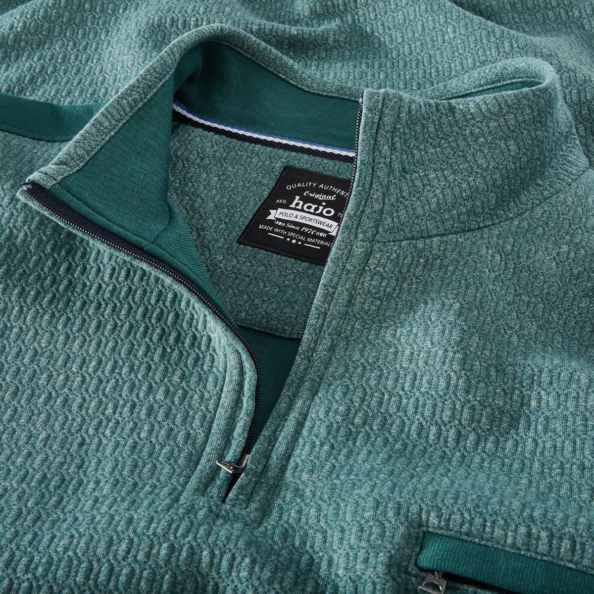 Hajo Sweatshirt mit Stretch grün