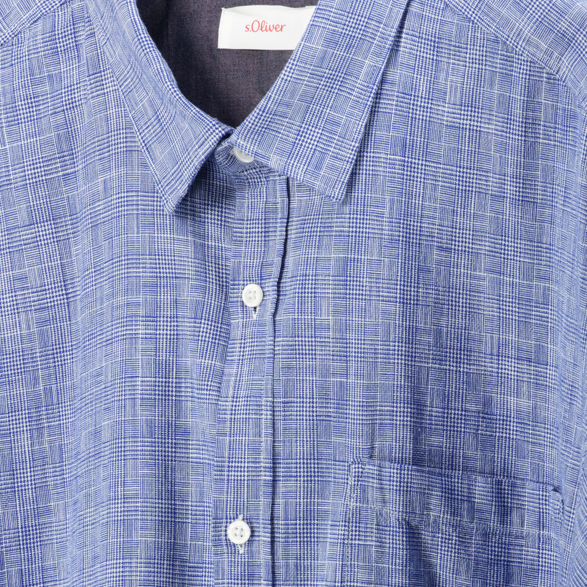 s.Oliver Freizeithemd aus Baumwolle blau