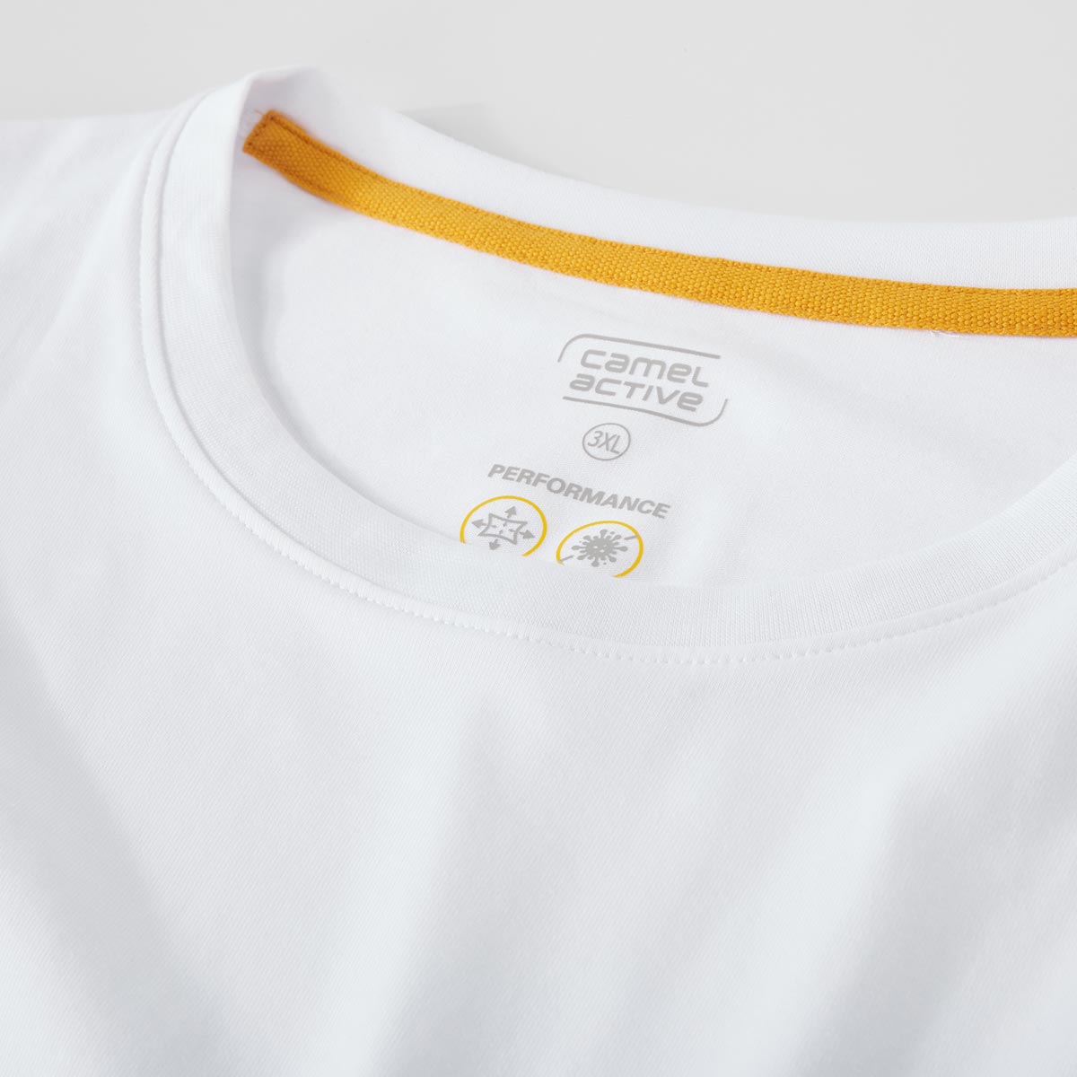 camel active Stretch-Longsleeve, schnelltrocknend und atmungsaktiv weiß