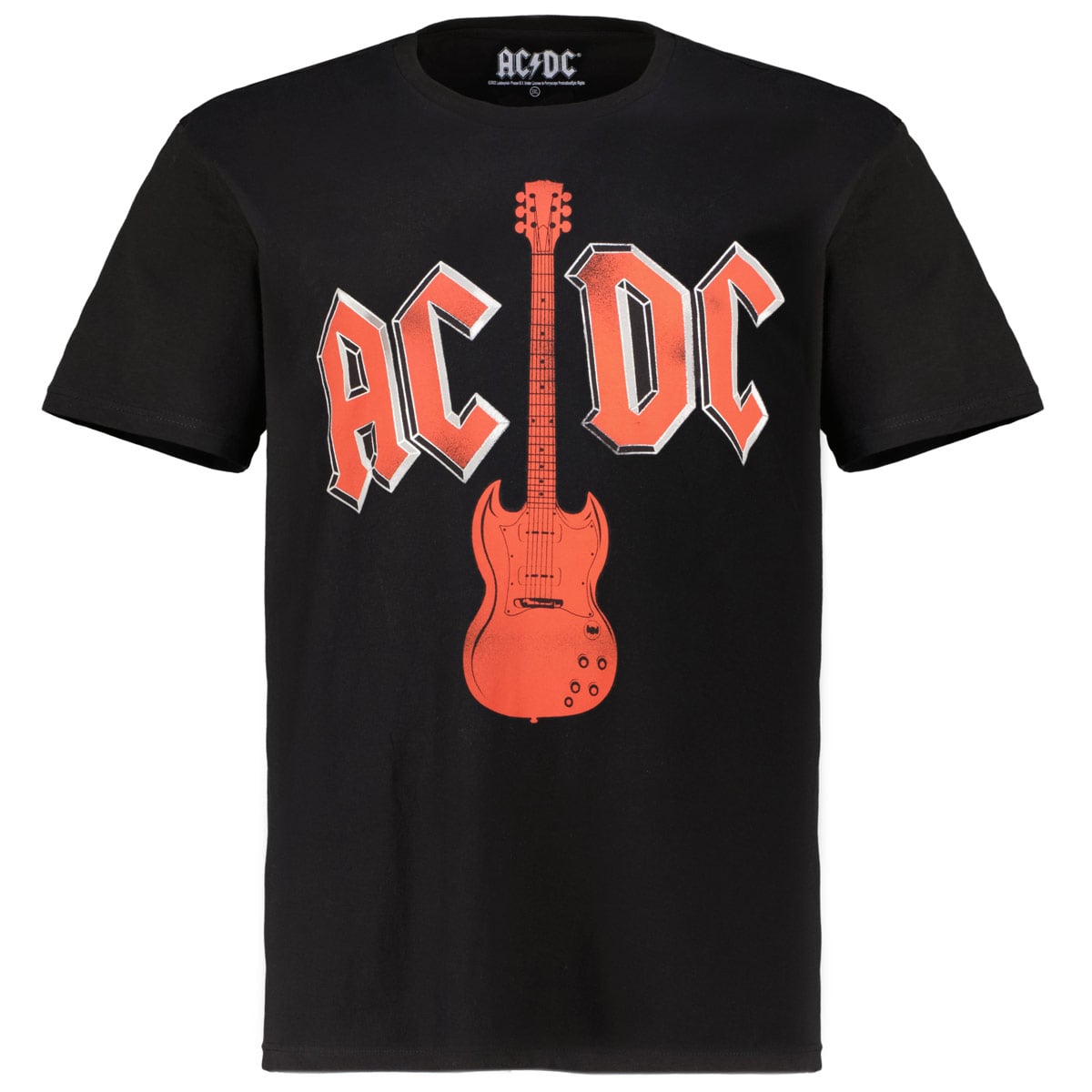 T-Shirt mit AC/DC Print | schwarz | 3XL | 1222/71707/0200-3XL