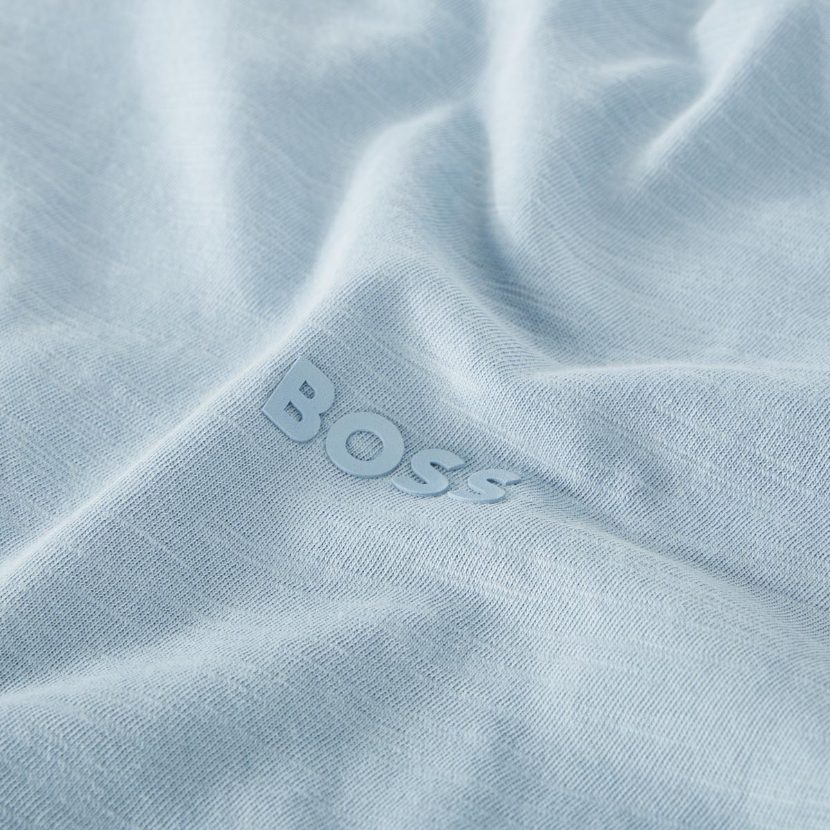 BOSS T-Shirt aus Biobaumwolle hellblau