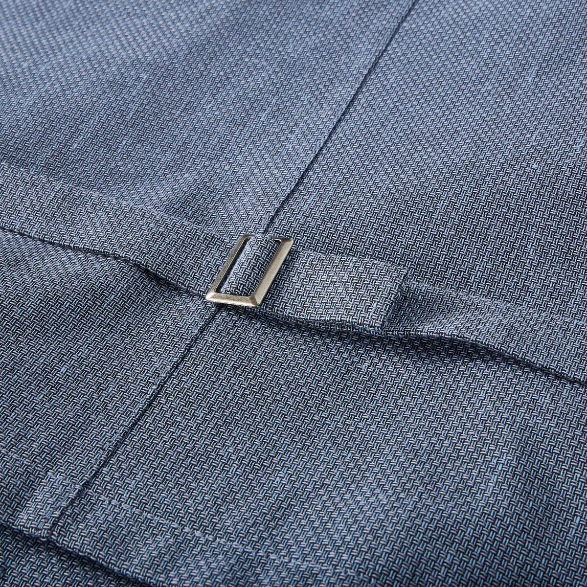 Weis Sakkoweste mit Leinen blau