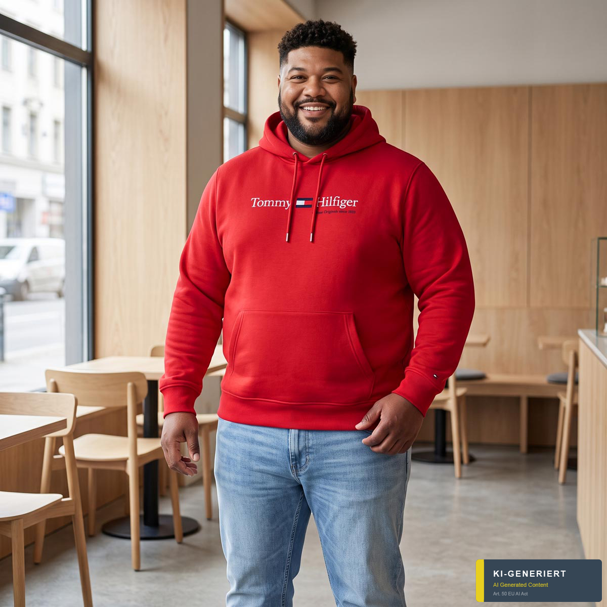 Tommy Hilfiger Hoodie mit Label-Print rot