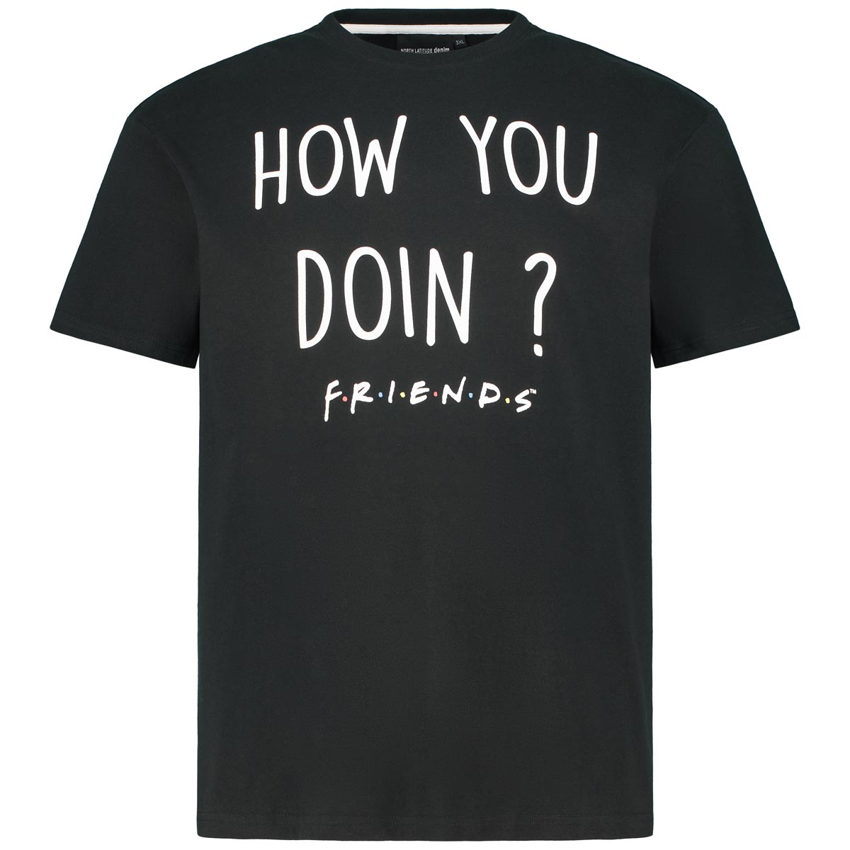 North T-Shirt mit "Friends" Motiv-Print Farbe schwarz Größe: 6XL günstig online kaufen