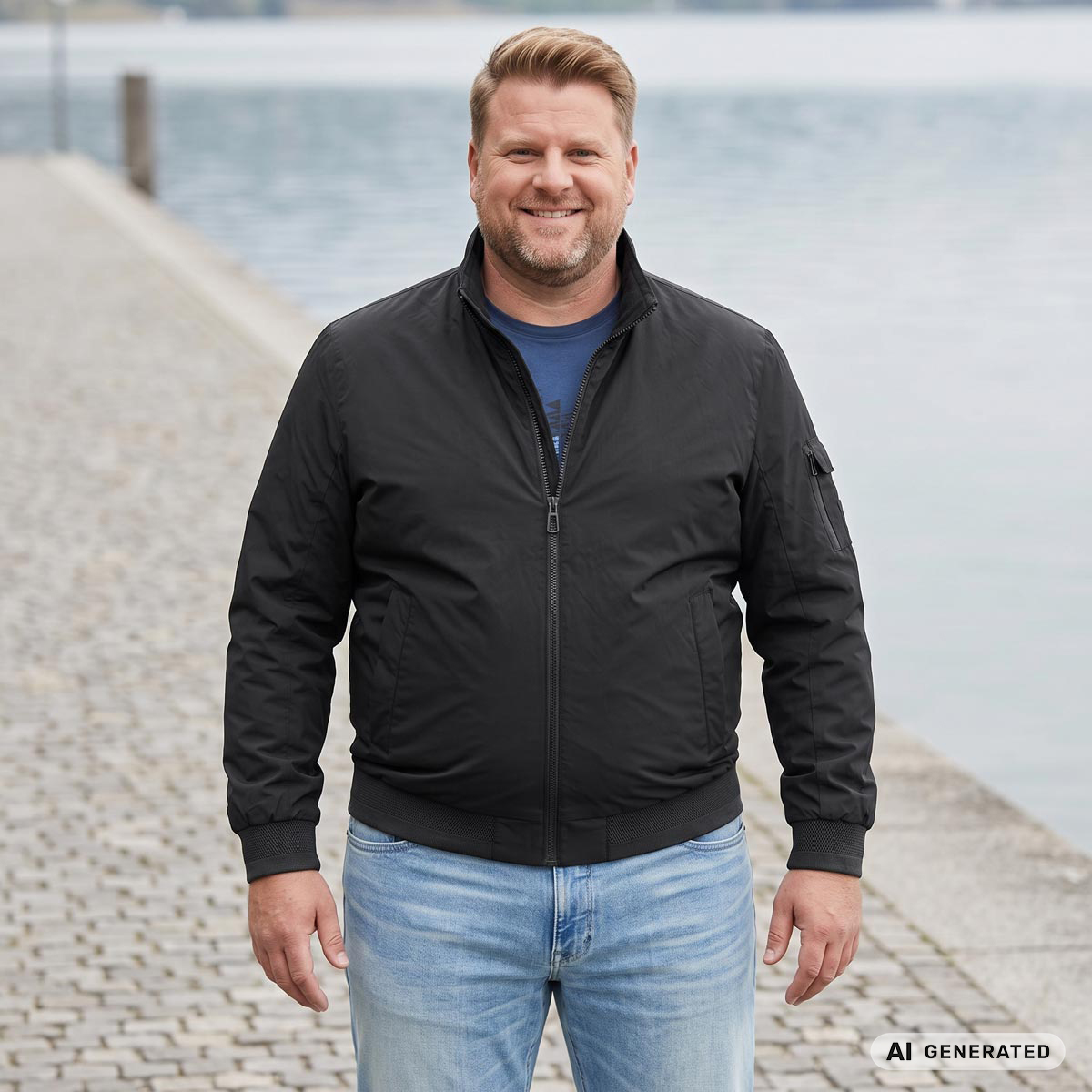 CASA MODA Blouson, wind- und wasserabweisend schwarz