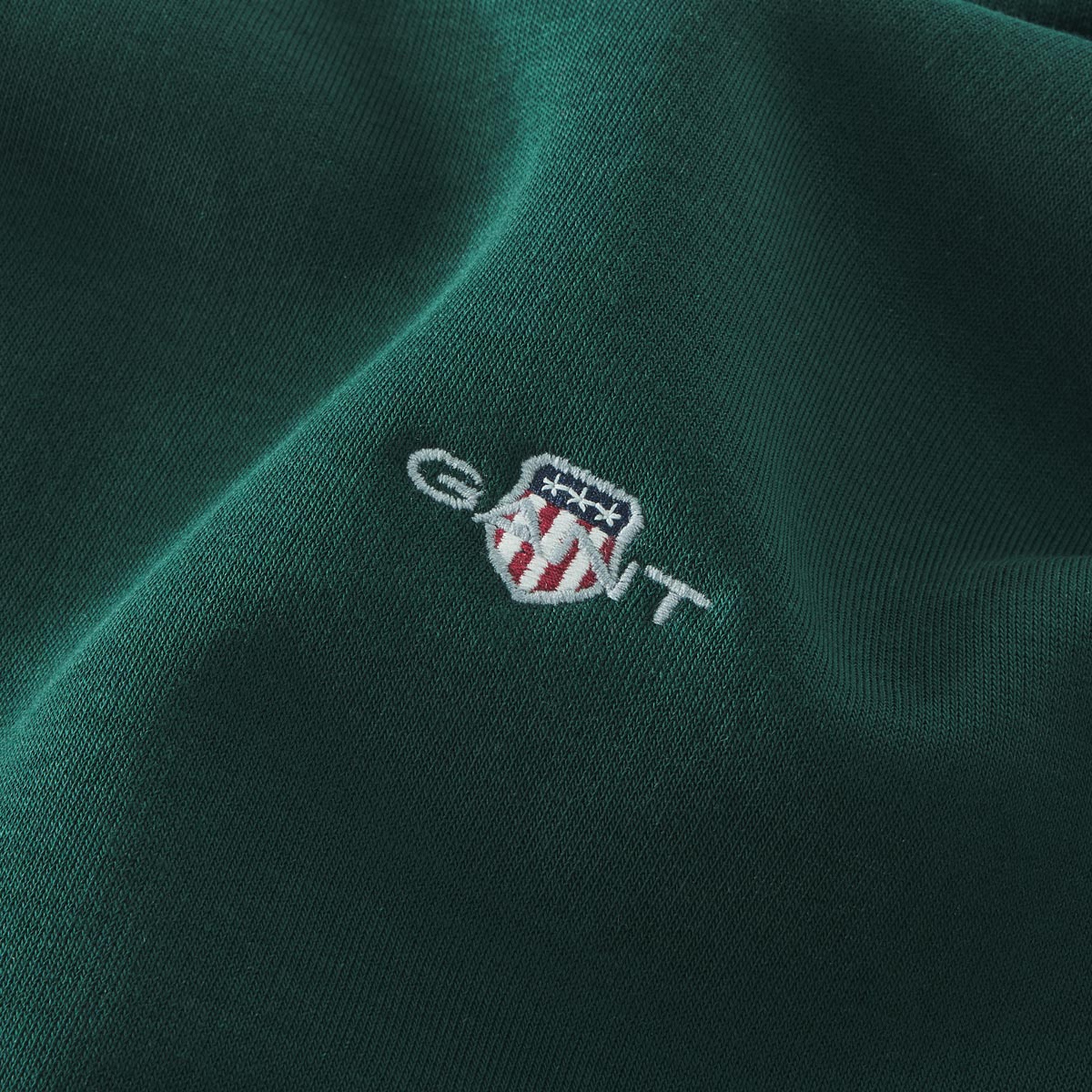 Gant Basic-Hoodie aus Baumwoll-Mix dunkelgrün