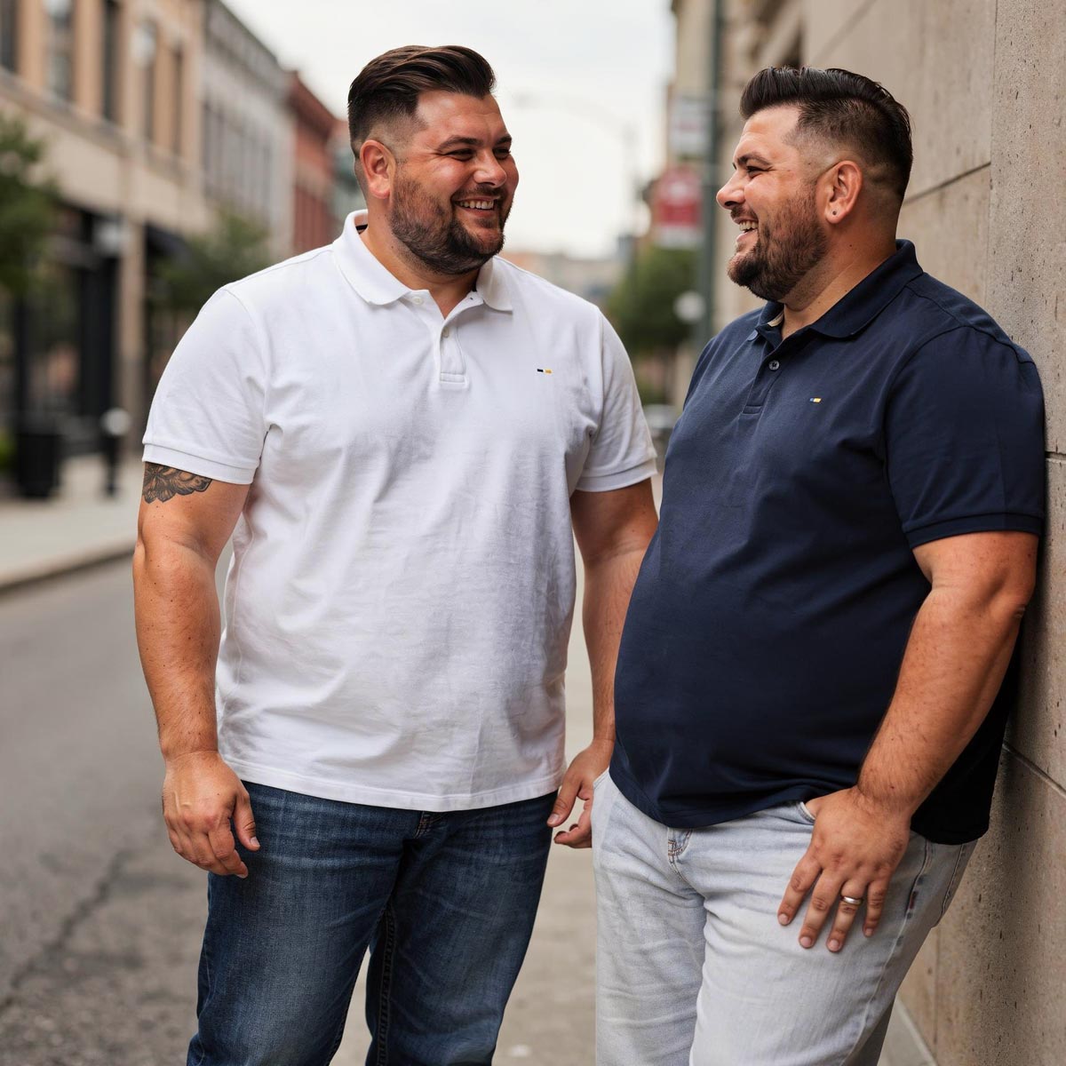 Pfundskerl Doppelpack Poloshirt aus Baumwolle dunkelblau/weiß