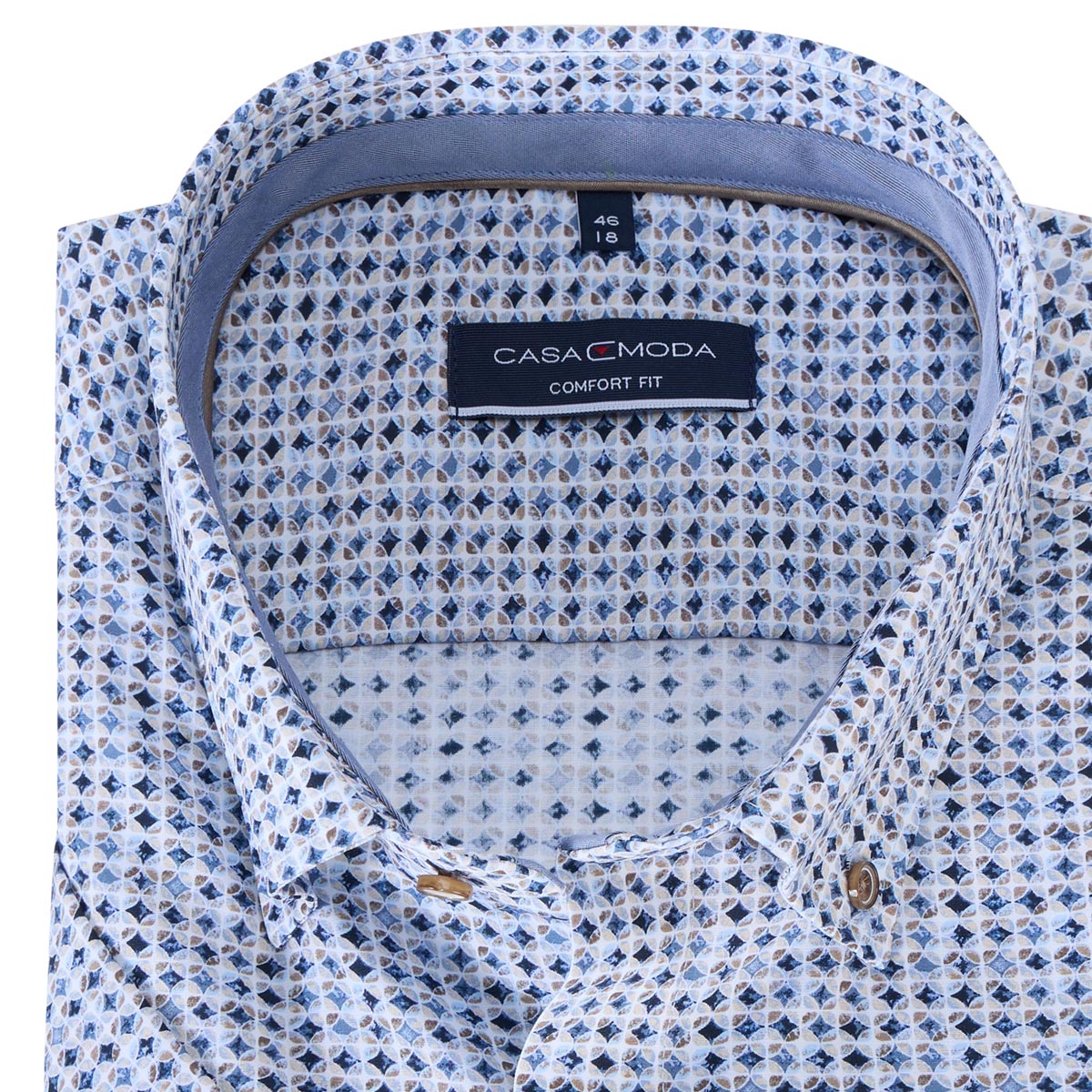 CASA MODA Businesshemd, kurzarm, pflegeleicht beige