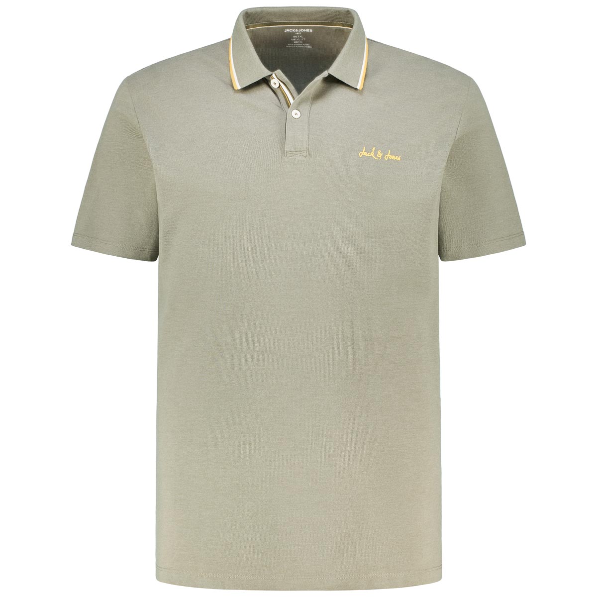Jack&Jones Poloshirt mit Kontrastdetails Farbe oliv Größe: 4XL günstig online kaufen