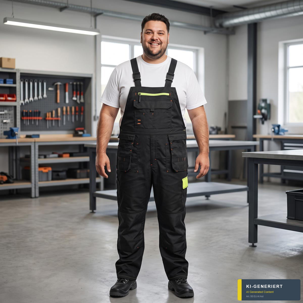 ADAMO Arbeitslatzhose schwarz
