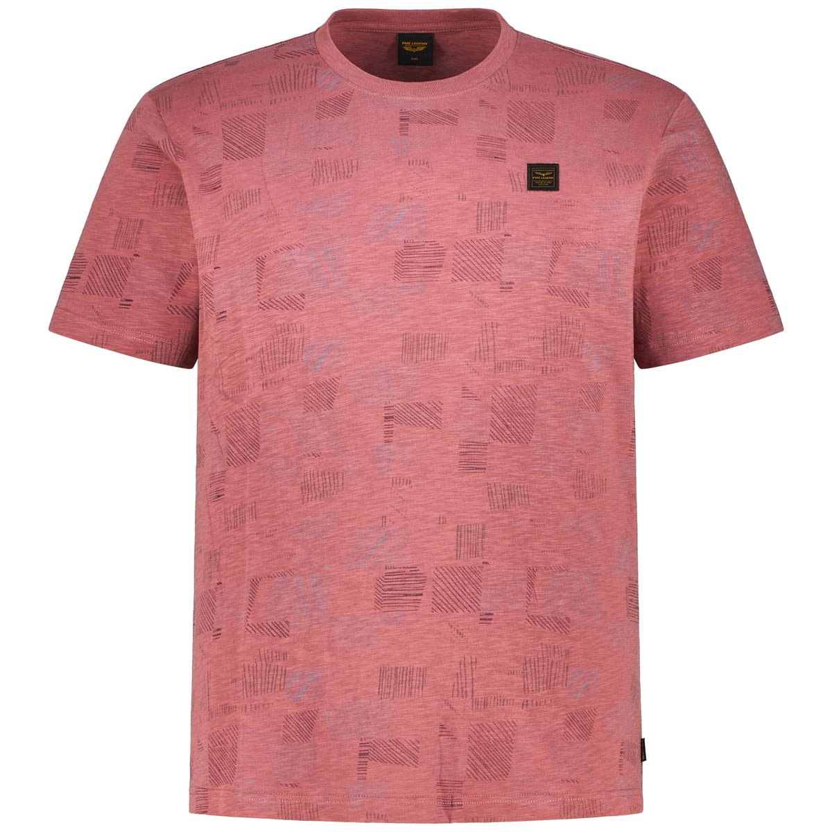 PME LEGEND T-Shirt mit Allover-Muster Farbe rot Größe: 3XL günstig online kaufen