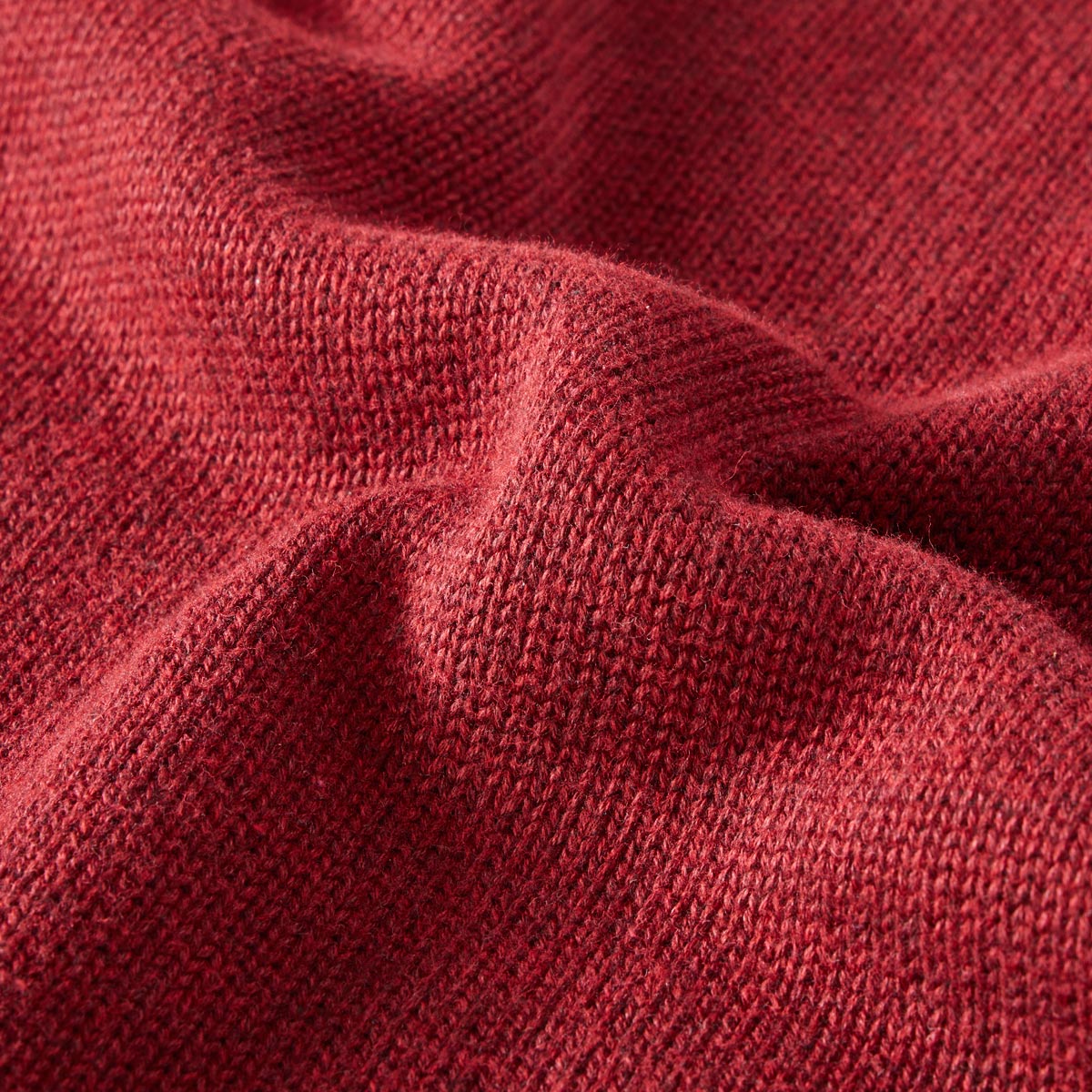 RAGMAN Rundhalspullover aus Baumwolle dunkelrot