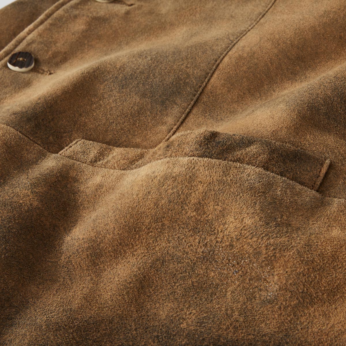 Pfundskerl Trachtenweste aus Ziegenvelour beige