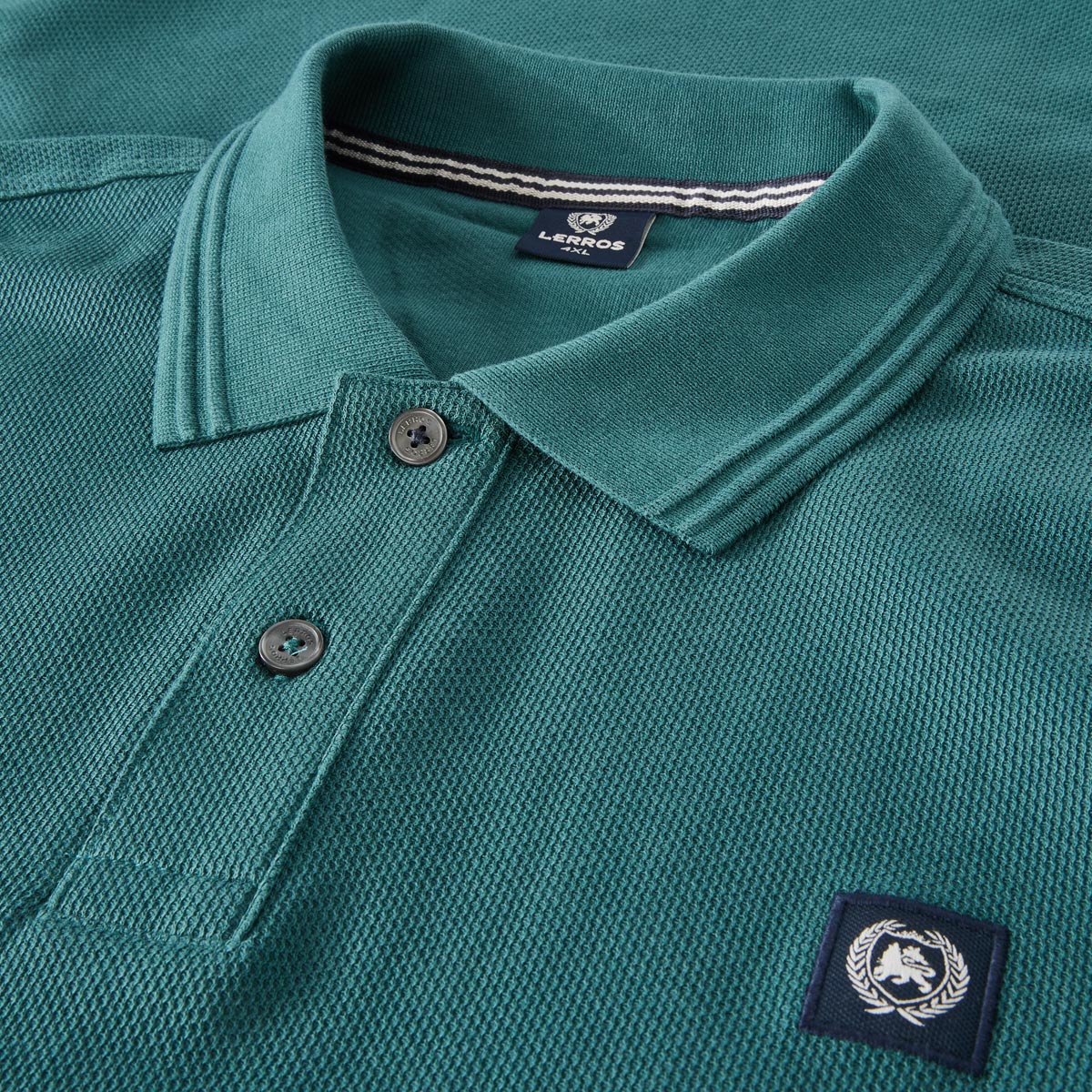 Lerros Poloshirt mit Strukturgewebe dunkelgrün