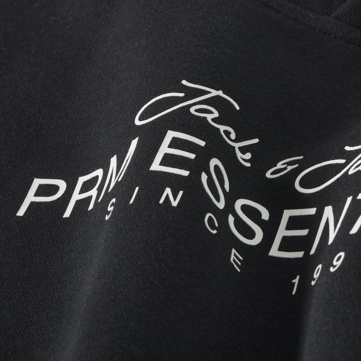 Jack&Jones Hoodie mit Label-Print schwarz