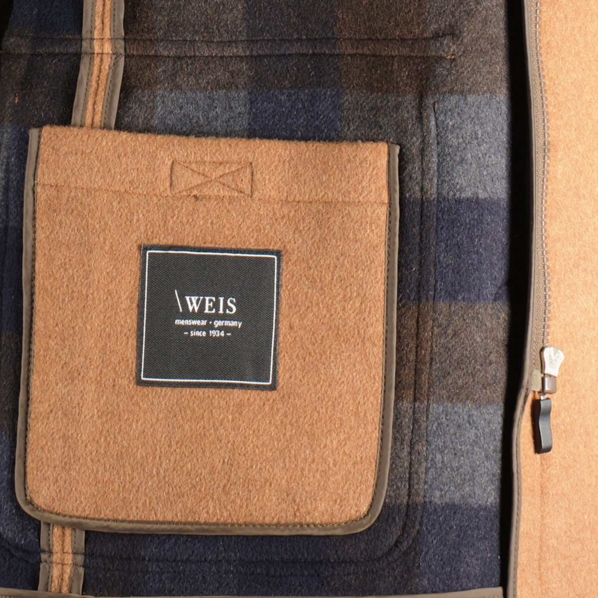 Weis Dufflecoat aus Wollmischung hellbraun